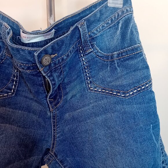Teens Juniors No Boundaries‎ Denim Bermuda Shorts Embellished Pockets Casual 13 - Picture 13 of 16